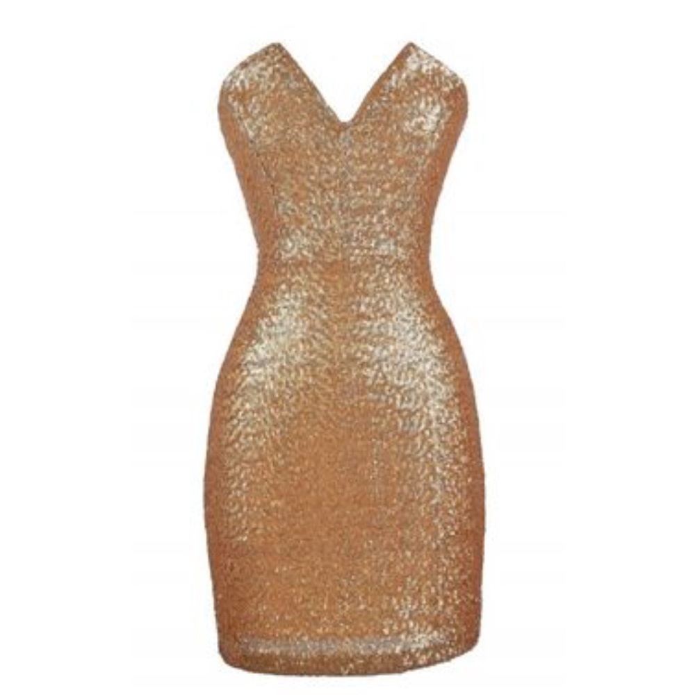Gold Sequins Dress